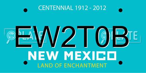 EW2T0B New Mexico License Plate