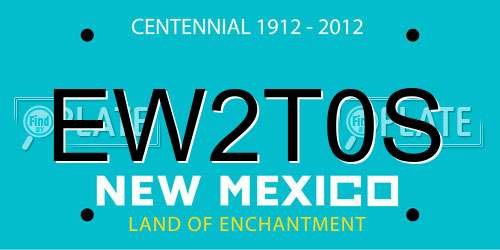 EW2T0S New Mexico License Plate