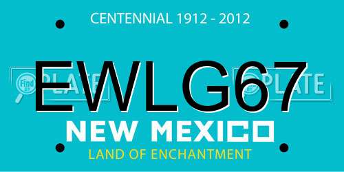 EWLG67 New Mexico License Plate