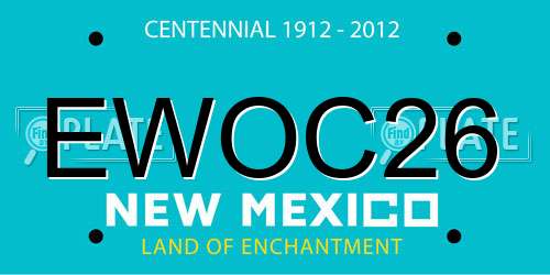 EWOC26 New Mexico License Plate