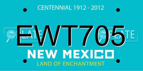EWT705 New Mexico License Plate