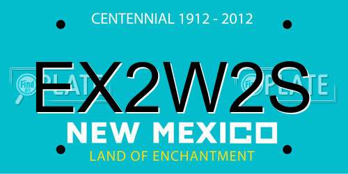 EX2W2S New Mexico License Plate