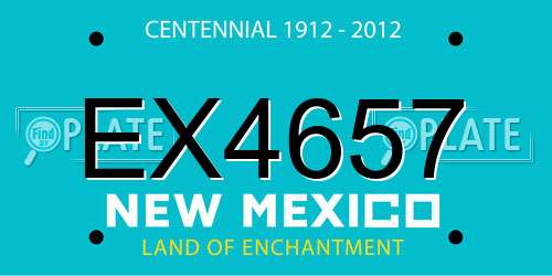 EX4657 New Mexico License Plate