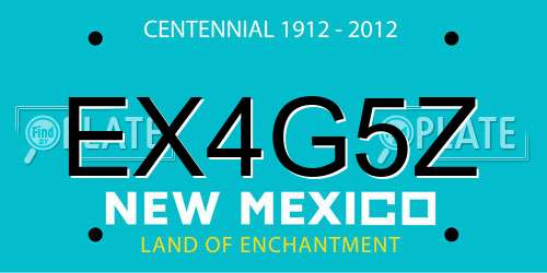 EX4G5Z New Mexico License Plate