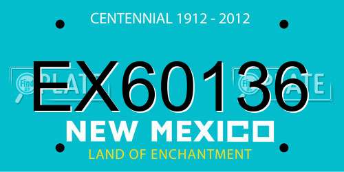 EX60136 New Mexico License Plate