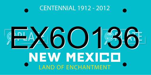 EX6O136 New Mexico License Plate