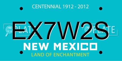 EX7W2S New Mexico License Plate