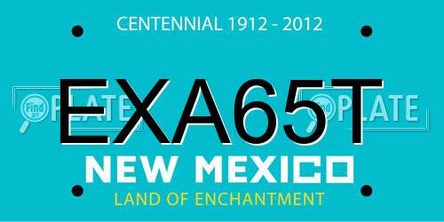 EXA65T New Mexico License Plate