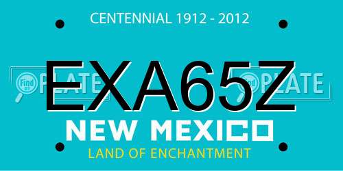 EXA65Z New Mexico License Plate