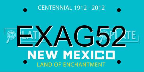 EXAG52 New Mexico License Plate