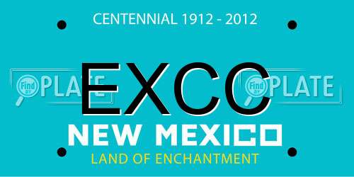 EXCC New Mexico License Plate