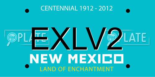 EXLV2 New Mexico License Plate