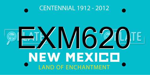 EXM620 New Mexico License Plate