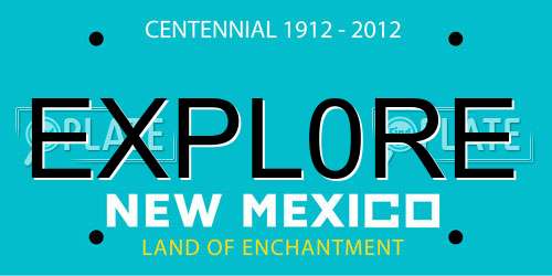 EXPL0RE New Mexico License Plate