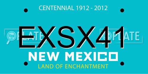EXSX41 New Mexico License Plate