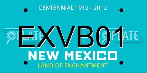 EXVB01 New Mexico License Plate