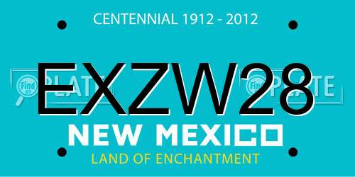 EXZW28 New Mexico License Plate