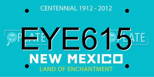 EYE615 New Mexico License Plate