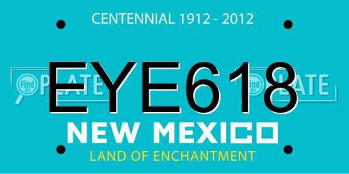 EYE618 New Mexico License Plate