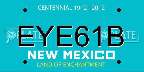 EYE61B New Mexico License Plate