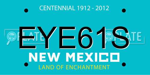 EYE61S New Mexico License Plate