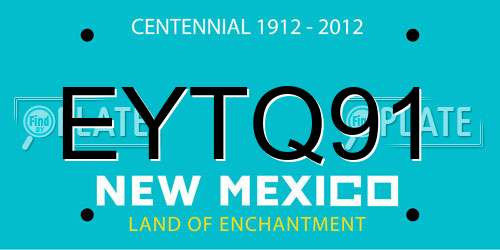 EYTQ91 New Mexico License Plate