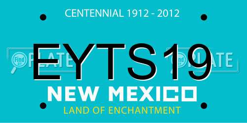 EYTS19 New Mexico License Plate