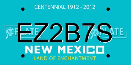 EZ2B7S New Mexico License Plate