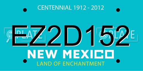 EZ2D152 New Mexico License Plate