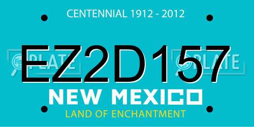 EZ2D157 New Mexico License Plate
