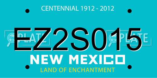 EZ2S015 New Mexico License Plate