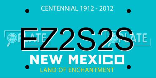 EZ2S2S New Mexico License Plate