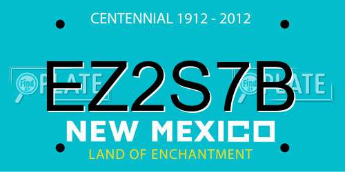 EZ2S7B New Mexico License Plate