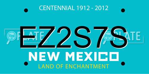 EZ2S7S New Mexico License Plate