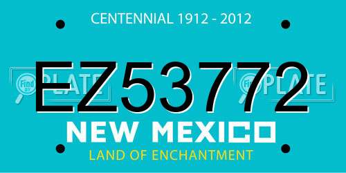 EZ53772 New Mexico License Plate