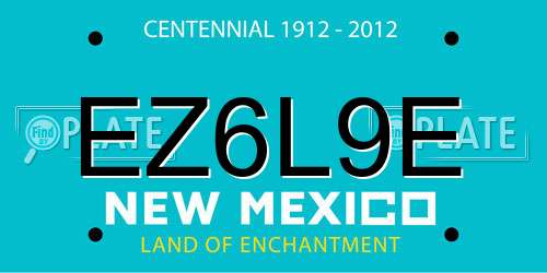 EZ6L9E New Mexico License Plate