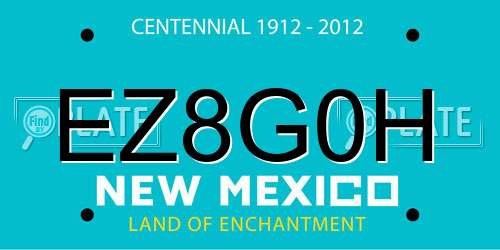 EZ8G0H New Mexico License Plate