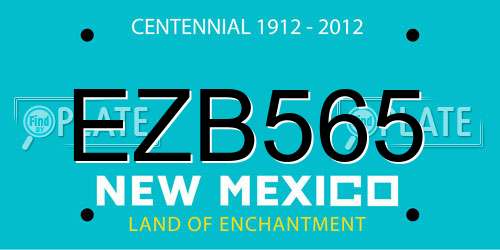 EZB565 New Mexico License Plate