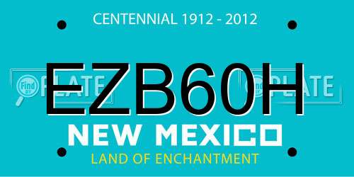 EZB60H New Mexico License Plate