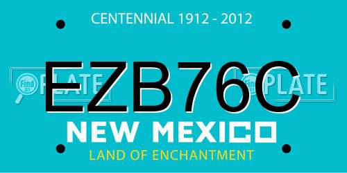 EZB76C New Mexico License Plate