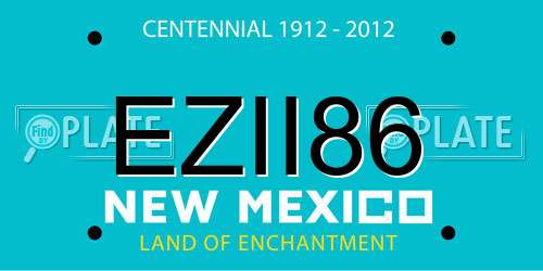 EZII86 New Mexico License Plate