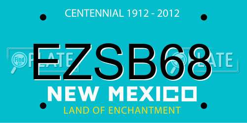 EZSB68 New Mexico License Plate