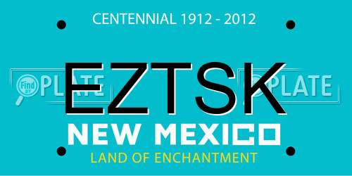 EZTSK New Mexico License Plate