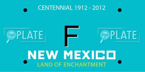 F New Mexico License Plate