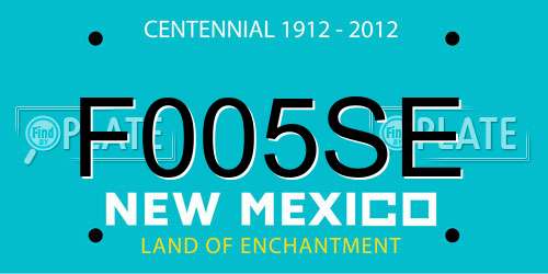F005SE New Mexico License Plate