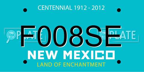 F008SE New Mexico License Plate