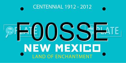F00SSE New Mexico License Plate