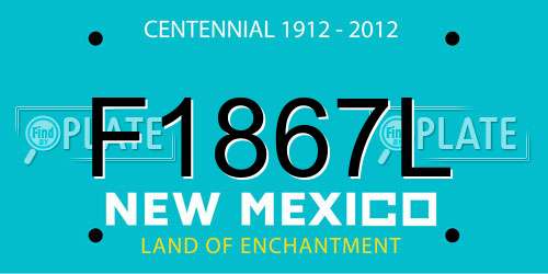 F1867L New Mexico License Plate