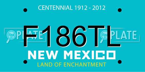 F186TL New Mexico License Plate