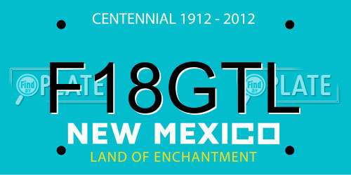 F18GTL New Mexico License Plate